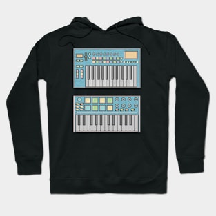 Blue Mini Synthesizer Hoodie